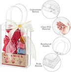 Ohuimrt 50 Pack 4.9" x 3.15" x 7.5" Clear Plastic Gift Bags with Handles - Image 3