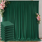 30 ft x 10 ft Wrinkle Free Hunter Green Backdrop Curtain for Parties, Polyester Dark Green Photo Backdrop Drapes 6 Panels 5x10ft for Baby Shower Wedding Birthday Party Photography Curtains by Outpain