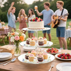 Kigai Wildflower Cupcake Stand 3 Tier Dessert Table Display Holder Acrylic Cup Cake Tower Round Tiered Serving Tray for Wedding, Birthday, Baby Shower - Image 6