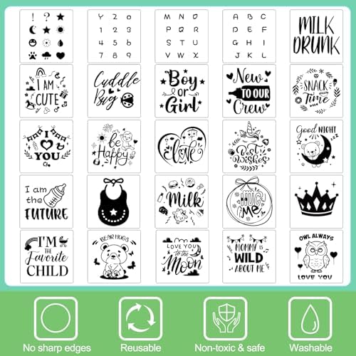 Panitay 100 Pcs White Baby Bodysuits Bibs Kit 25 Guests - Image 4