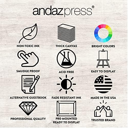 Andaz Press 16"x20" Personalized Canvas Baby Shower Welcome Sign, Custom Photo Modern Classic Gender Neutral Large Welcome Baby Shower Sign for Easel Stand, Baby Shower Decorations - Image 6