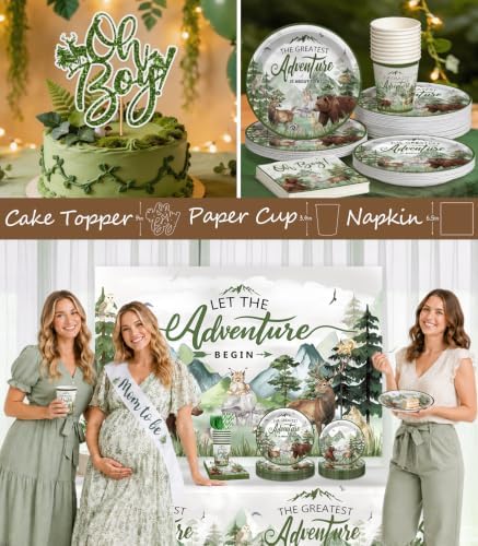 288PCS Cocomigo Let The Adventure Begin Baby Shower Kit for 25 Guests - Image 5