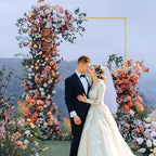 Wokceer Square Wedding Arch Backdrop Stand Gold Metal Arch 7.2FT x 7.2FT - Image 7