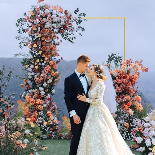Wokceer Square Wedding Arch Backdrop Stand Gold Metal Arch 7.2FT x 7.2FT - Image 7