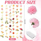 Suncalla 6 Pack 35.4ft Fake Flower LED Garland Backdrop, Lovely, Multicolor - Image 2