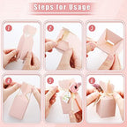 TaoBary 50 Pcs Wedding Favor Boxes with Flower Thanks Card Ribbon, Pink - Image 3