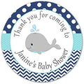 70 Stickers Birthday Baby Shower Party Gift Favor Label Blue Whale by Unknown