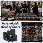 Teenyyou 50 Sets Gothic Wedding Favors, Black Ceramic Bowls with Gift Box - Image 6