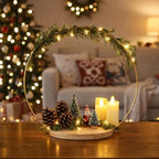 6 Pack Floral Hoop Centerpieces with Stand, 18 Inches Metal Rings for Crafts DIY Centerpieces Table Decoration with 8 Inch Large Wooden Stand Wedding Birthday Baby Shower Party Table Displays - Image 7