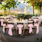 Pink Satin Chair Sashes, 6 x 108 inch, 50 Pcs - Image 2