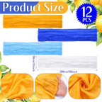 12 Pcs Amalfi Coast Party Decoration Blue Yellow Table Runner - Image 4