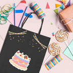 METRONIC 400 Pcs Black Paper Gift Bags with Handles 8x4.25x10.5 Inch Bulk - Image 4
