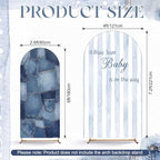 Mindsoft 2 Pcs Arch Cover Backdrop, Blue A Blue Jean - Image 2