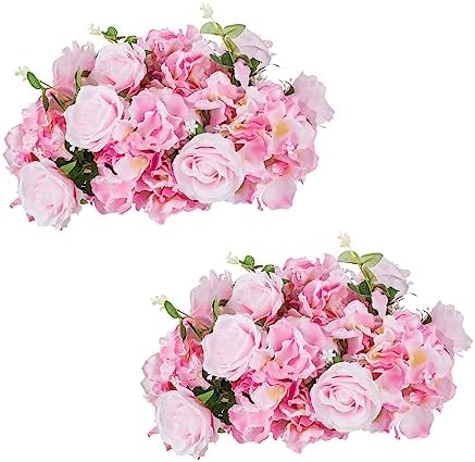 Pink Flowers Balls for Centerpieces: 14.2in Diam, Set of 2 by CreatedforWeddingsandHome
