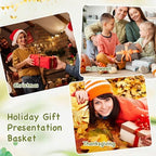 AFOROEOA 10PACK Baskets for Gifts Empty, 12"x 8"x 5" Woven Gift Baskets with Gift Bags and Bows Empty Gift Baskets for Christmas Shelf Small Storage Baskets with Handles, White - Image 7