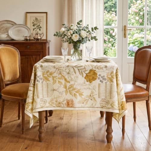 patdrea Designer French Farmhouse Fall Tablecloth,Rectangular,102"x63" - Image 2