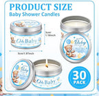 VISCOO 30 Pack Baby Shower Party Favors for Guests Prizes,Candles Blue - Image 2