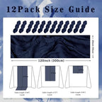 12 Pack Navy Blue Cheesecloth Table Runner 10FT Boho Fabric Rustic Cheese Cloth Table Runner for Wedding Bridal Shower Baby Shower Gauze Sheer Birthday Party Table Decorations 20 x 120 Inch Long - Image 2