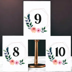 Blush Floral Design Table Number Cards Double Sided Party Table Numbers for Reception Baby Shower Anniversary Birthday Bridal Party 5x7 100 Pcs - Image 3