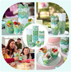 Havawish 500 Counts Greenery Tulip Cupcake Liners Tropical Hawaiian Baking Cups Palm Leaf Muffin Liners Greaseproof Cupcake Wrapper Tulip Paper Baking Cup for Tiki Luau Baby Shower Party Decoration - Image 5