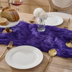 12 Pack Purple Cheesecloth Table Runners, 120 Inch 10Ft Gauze Table Runner for Wedding Birthday Party Baby Shower Decorations - Image 2