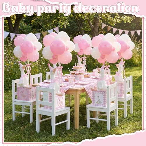 6 Sets Pink Silly Goose Birthday Decoration 15.7 Inch Soft Silly Goose Table Centerpiece Stuffed Animals with Balloon Boxes Hat Geese Plushies Table Decor for Birthday Party Favors - Image 4
