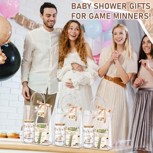 Reallnaive 6 Set Coffee Themed Baby Shower Game Prizes for Player Winners Tumblers with Lids Straws Roller for Face Pens Spiral Notebooks Gift Bags for a Baby Is Brewing Shower Guests Game Favors - Image 6