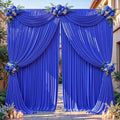 16ftx10ft Wrinkle Free Royal Blue Backdrop Curtain - 10 Feet Photography Backdrop Drapes, Silky Polyester Back Drop Cloth for Wedding Baby Shower Balloon Arch Background by Unknown