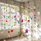 Livole 12Pcs 72Ft Wildflower Garland with Bow Hanging Flower Wall Backdrop by Livole