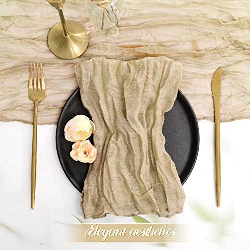 fani 100 Pack Gauze Cheesecloth Napkins, 20 x 20 in, Beige - Image 4