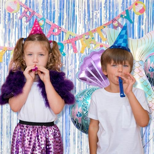 20 Pack Foil Curtain Backdrop Iridescent Metallic Tinsel Foil Fringe Curtains Photo Booth Props for Birthday Wedding Engagement Baby Shower Bachelorette Christmas Holiday Celebration Party Decoration - Image 2