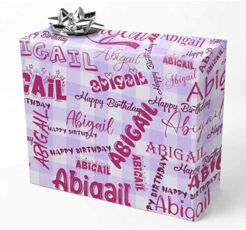 AOFUN Personalized Name Gift Custom Name Gift Wrapping Paper Personalized Name Gift Personalized Birthday Gifts First Birthday Wrapping Paper Boy 5 Rolls 58"" x 23"", Style 13 by Unknown