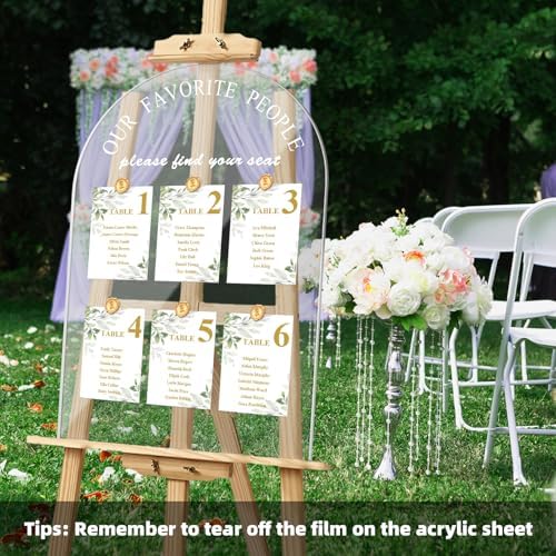 Yousoontic Wedding Seating Chart Board Display 24x18 Clear Welcome Sign - Image 4