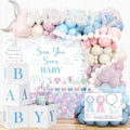 Mermaid Baby Shower Decorations, Sea You Soon Baby Shower Decorations with Backdrop, Balloon Garland, Boxes, headband for Girls Under the Sea Ocean Themed Party by Fiesec