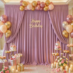 10 x 10ft Rose Pink Backdrop Curtains, Dusty Rose Drapes for Backdrop - Image 7
