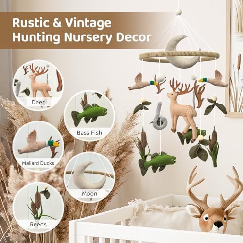 Hunting Baby Crib Mobile Deer Baby Mobile for Boys and Girls - Image 3