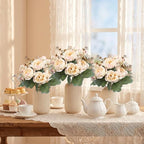 6 Bundles Peonies Artificial Flowers & Pack of 4 Baby Shower Centerpieces for Tables - Image 6