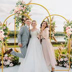 3 Pack Wedding Arch Backdrop Stand, Gold Metal Balloon Arch Stand (6FT, 4.9FT, 3.9FT), Set of 3 Arched Frame Decoration for Wedding, Birthday, Baby Shower, Party - Image 7
