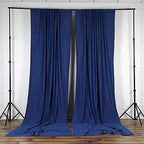 AK TRADING CO. 10 feet x 8 feet IFR Polyester Backdrop Drapes Curtains Panels with Rod Pockets - Wedding Ceremony Party Home Window Decorations - Navy Blue - Image 3