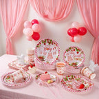 350PCS Strawberry Baby Shower Decorations for 50 Guests - Image 3