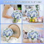 Geosar 16 Bundles Artificial Peonies Flowers,Gradient Blue - Image 6