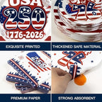 180Pcs 4th of July paper Plates and Napkins Party Supplies,Serve 60 - Image 3