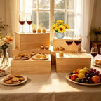 6 Pack Buffet Risers and Stands, Dessert Table Display Set with Mini Signs - Image 4