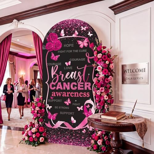 Tegeme 7.2ft Breast Cancer Awareness Decorations Arch Backdrop Cover - Image 5
