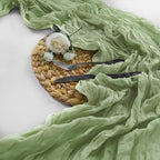 15 Pack Sage Green Cheesecloth Table Runner 9FT Rustic Sheer Table Runners 17x108 Inch Gauze Boho Runner for Wedding Bridal Baby Shower Birthday Party Table Decorations - Image 5