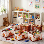 CHENGU 6 Pack Fall Storage Bins Thanksgiving Turkey Pumpkin Baskets Gift - Image 4