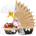 AFOROEOA 10PACK Black Brown Baskets for Gifts Empty, 12"x 8"x 5" Woven Gift Baskets with Gift Bags and Bows Empty Gift Baskets for Christmas Shelf Small Storage Baskets with Handles by AFOROEOA