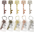 100 PCS Wedding Favors Key Bottle Openers,Bridal Shower Party Favors,Vintage Skeleton Key, Rustic Wedding Favors Decoration (5 colors mix and match) by WODEGIFT