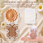 Leelosp 50 Sets Cielito Lindo Baby Shower Favors Flower Soap,Brown - Image 3