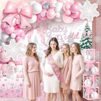 Kriyokiaa Baby Its Cold Outside Baby Shower Decorations, Pink Winter - Image 6